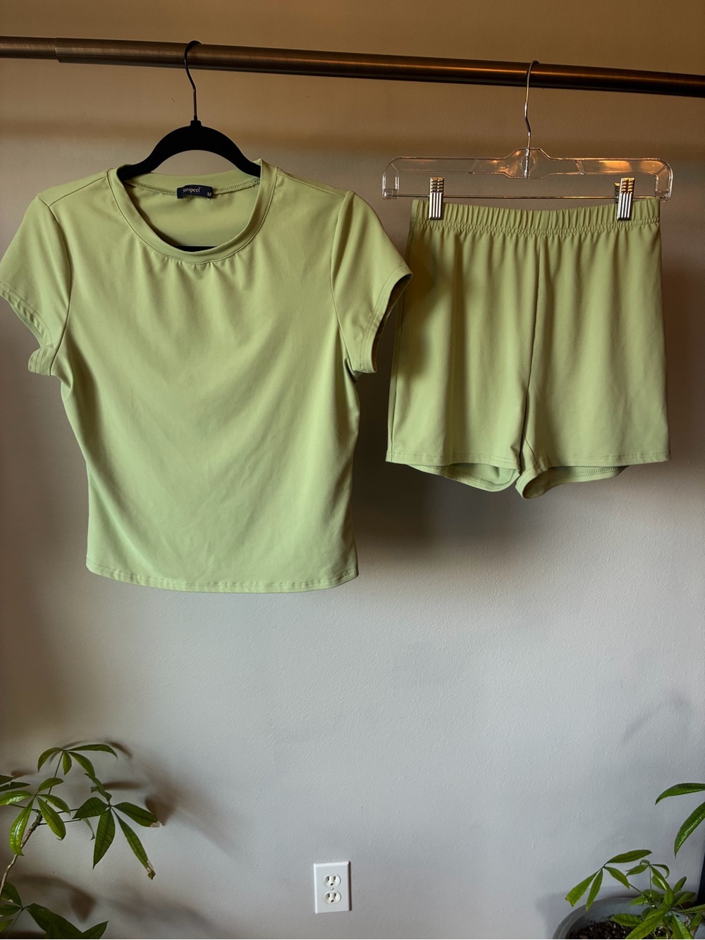 Sampeel Sage Green T-Shirt & Shorts Matching Set Size M